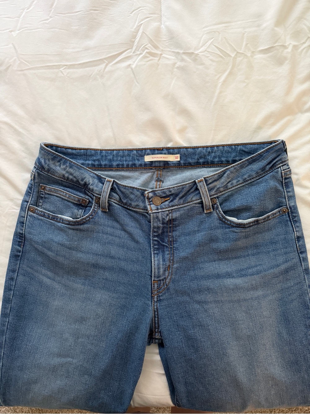 Levi's Superlow Boot Jeans Blue Like New